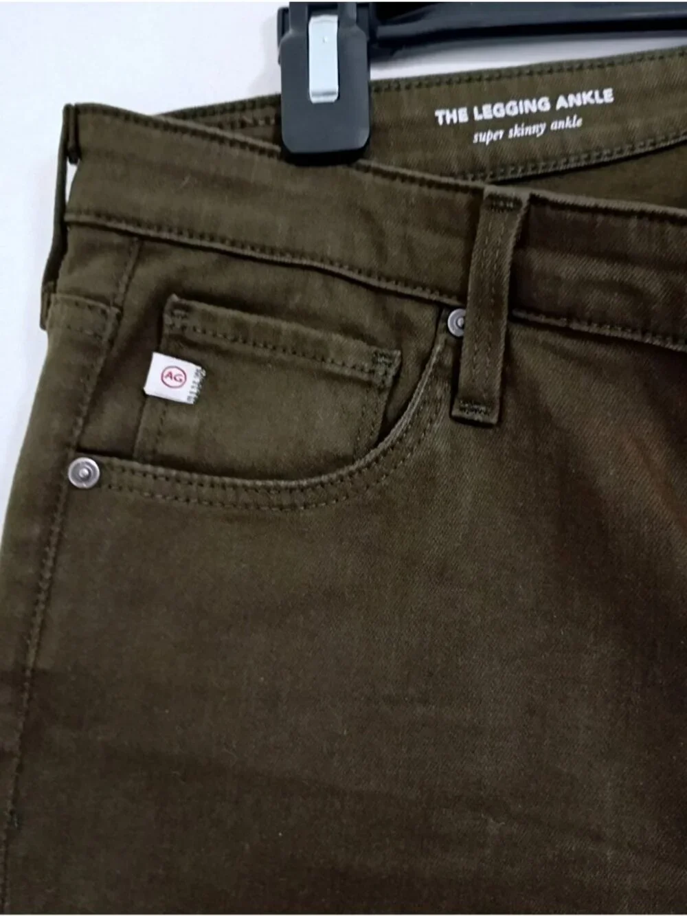AG Adriano Goldschmied The Legging Ankle Super Skinny Jeans Brown Size 27R
